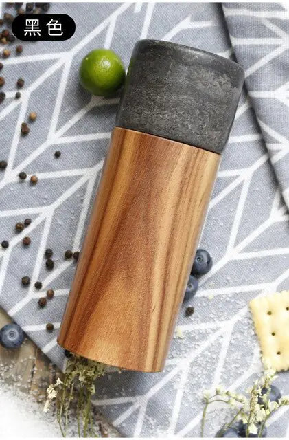 Wooden Marble Spice Grinder Mills