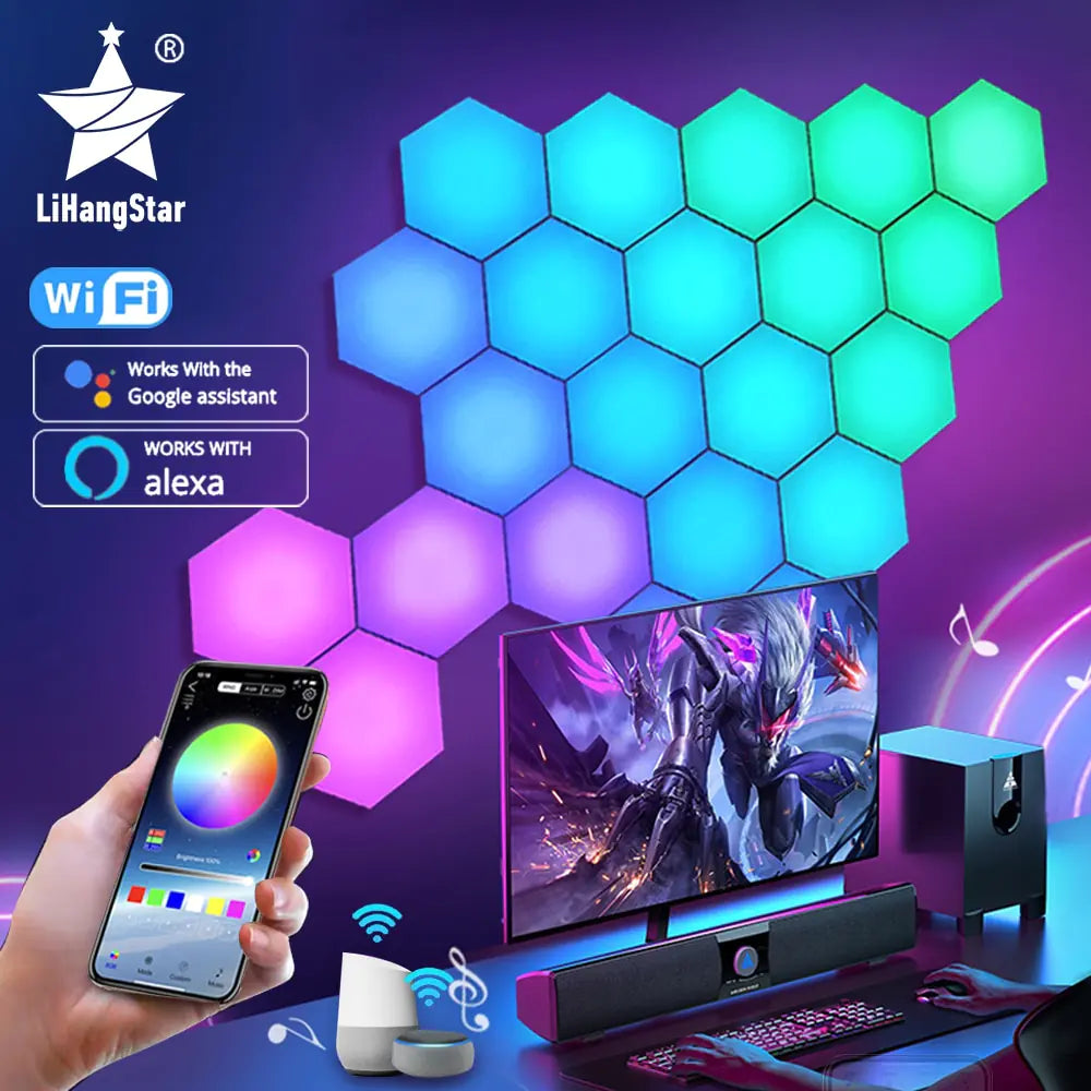 Bluetooth LED Hexagon Lights